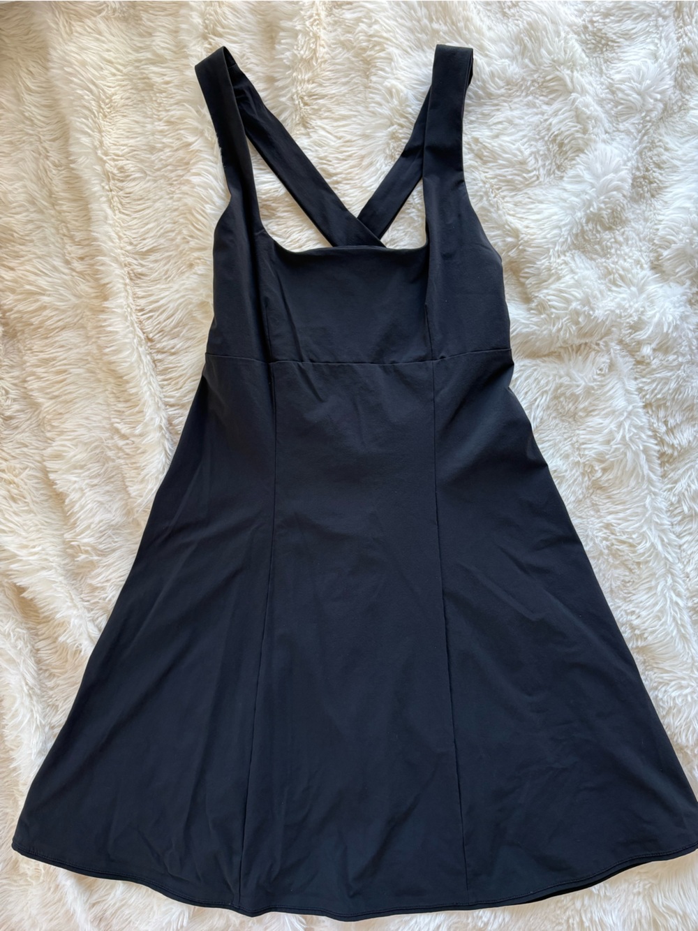 Outdoor Voices Black Tennis Dress with Crossback Straps